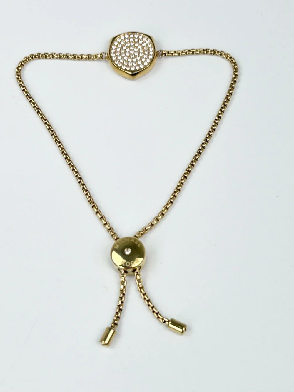 Michael Kors Gold-Tone Pavé Slider Bracelet